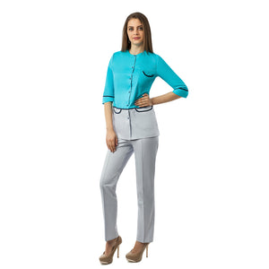 ALICE Fresh Blue/Gray - Top and Pants Set 3/4 Sleeve