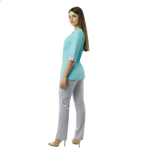 LISA Baby Blue/Gray - Top and Pants Set